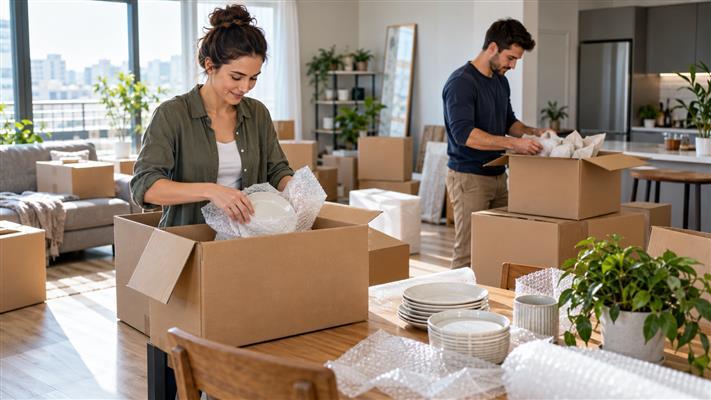 Organised boxes and shelving for household or business storage